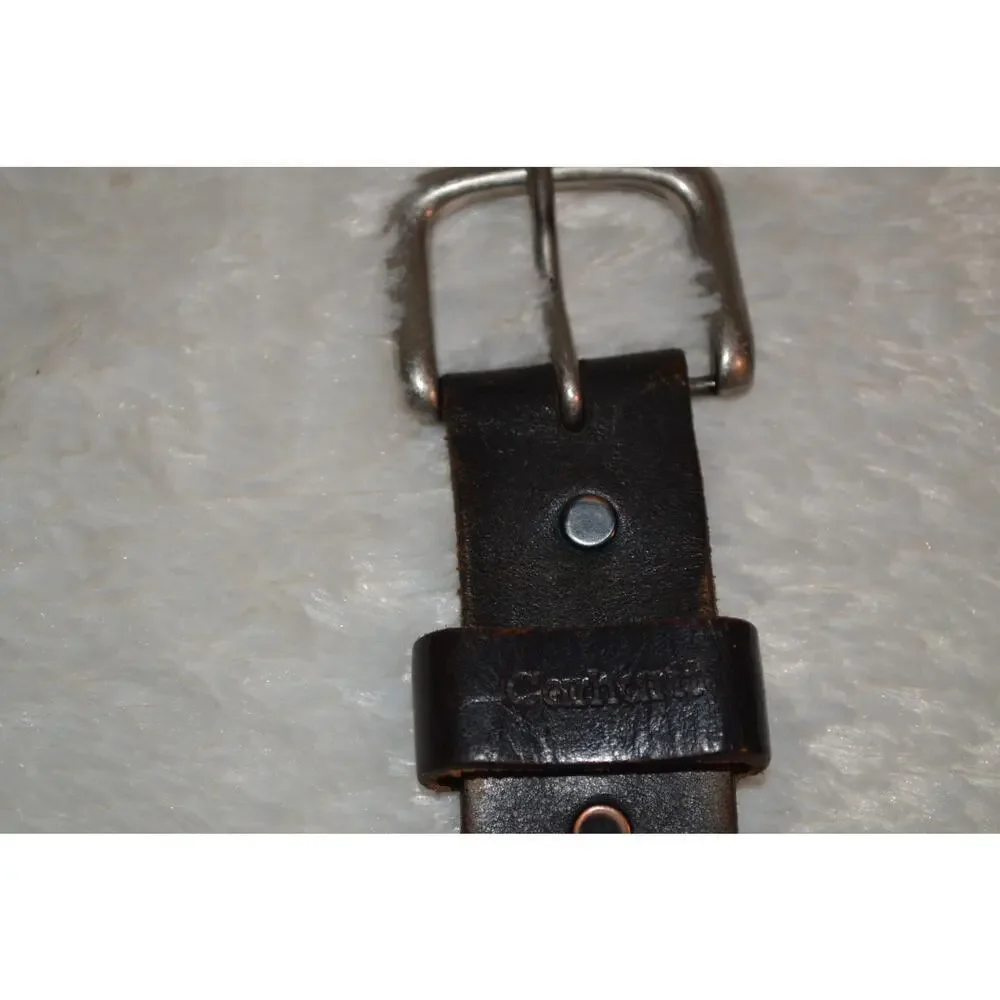 Mens Work Leather Dark Brown Carhartt Belt (Scuffed)